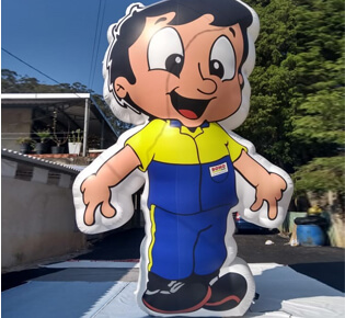 Mascote inflável personalizado